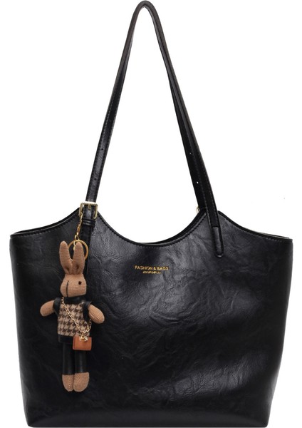 Yeni Retro Yumuşak Tote Çanta Sonbahar ve Kış Bayan Büyük Kapasiteli Işe Gidip Gelme Çantası Moda Rahat El Kavrama Deseni Trend Omuz Çantası (Yurt Dışından)