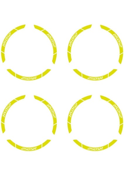Neon Sarı CF MOTO 250 SR Geniş Jant Sticker Etiket Modeli fırsatları