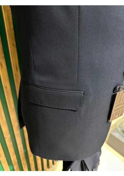 Erkek Lacivert Regular Fit Sivri Yaka Takım Elbise 2959-02 fırsatları