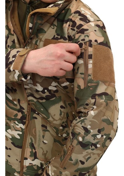 Su ve Rüzgar Geçirmez Tactical Softshell Mont