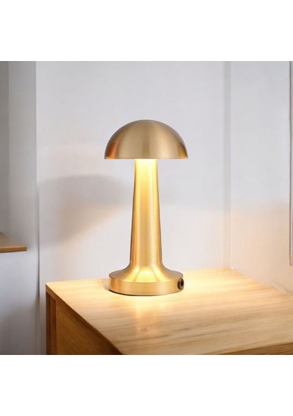 Şarjlı Dokunmatik Masa Lambası, Retro Tasarım, Altın Renk, Şık ve Kullanışlı Aydınlatma fiyatları