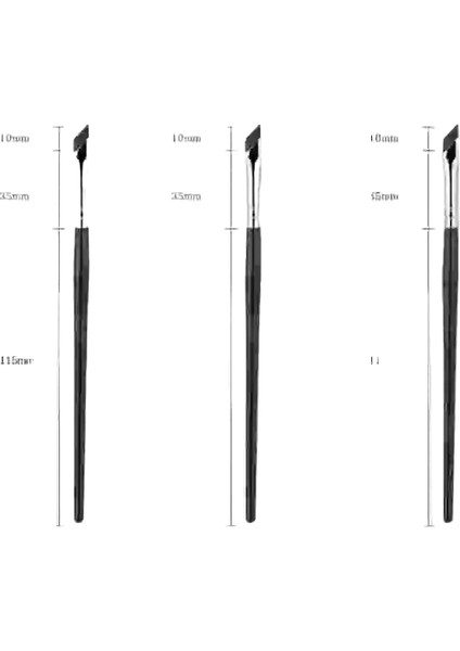 Yükseltme Blade Göz Kalemi Fırçası Ultra Ince Ince Açılı Düz ​​kaş Fırçası Astar Kaş Yer Makyaj Fırçası Kesin Detay Fırça Tutamak Renk: 3 Pcs (Yurt Dışından)