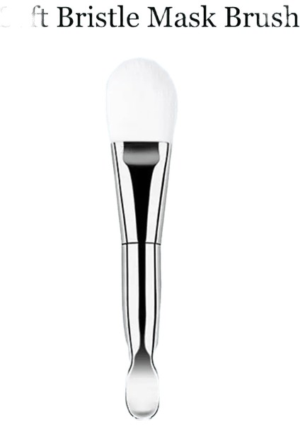1pc Profesyonel Çift Uçlu Yumuşak Kıl Silikon Aşınmaya Dalı Yüz Esnek Maske Fırçası Cilt Bakım Temizliği Güzellik Araçları Renk: Beyaz Silikon (Yurt Dışından)
