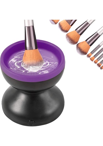 Taşınabilir USB Makyaj Fırçası Temizleyici Makinesi Silikon Elektrik Kozmetik Fırçaları Temiz Kurutucu Aracı Otomatik Yı Makyaj Araç Rolor: Pembe (Yurt Dışından)