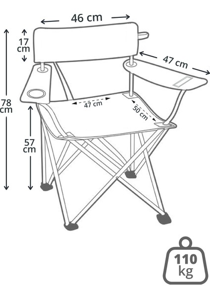 Qufi Katlanır Kamp Piknik Sandalyesi Rejisör Koltuğu 2 Adet + Kamp Sehpası Set - Kırmızı fırsatları