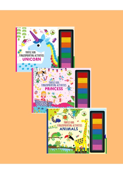 Fingerprint Activities Serisi 3'lü (Unicorn - Princess - Animals)