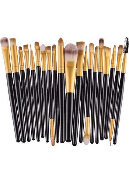 20 Göz Makyaj Fırçaları, Tam Göz Farı Makyaj Araçları Seti, Popüler Eyeliner Fırça El Renk: Yeşil (Yurt Dışından)