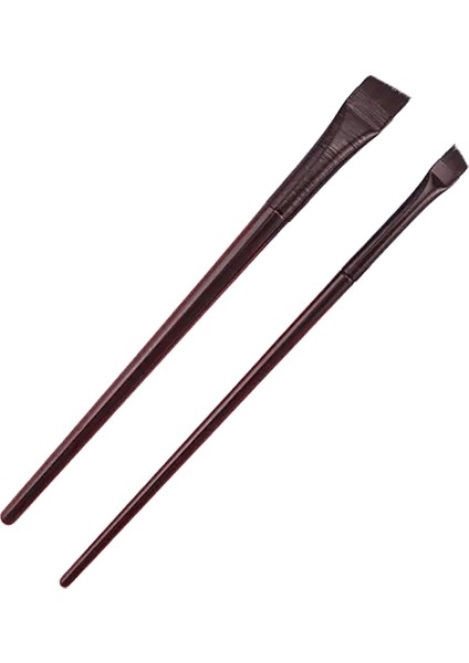 Yeni 2 Parça/set Kaş Kontur Fırçası Kaş Eyeliner Fırçası Taşınabilir Küçük Açılı Kaş Fırçası Kadın Makyaj Aracı Tutma Renk: 2 Pcs (Yurt Dışından)