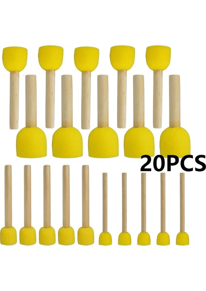 20PCS Sünger Boya Süngerleri Boya Zanaat Sünger Boyama Sünger Boyama Suluboya Çolun: Sarı-20 (Yurt Dışından)