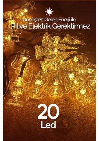Ramazan Kandil Işığı 20 Ledli Güneş Enerjili Dekoratif LED Süsleme Bahçe Balkon ve Süsleme Ledi fiyatları