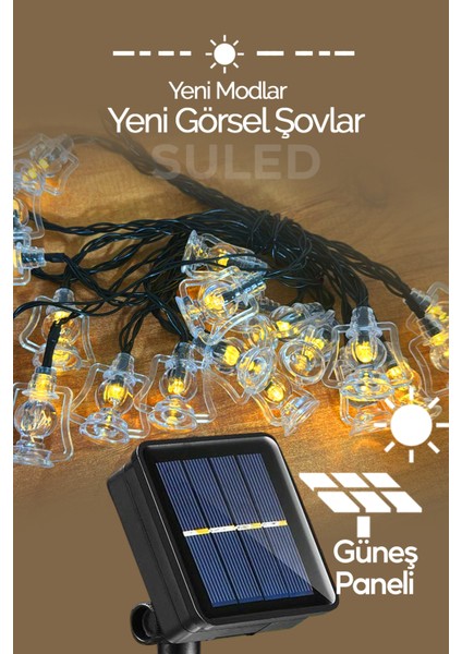 Ramazan Kandil Işığı 20 Ledli Güneş Enerjili Dekoratif LED Süsleme Bahçe Balkon ve Süsleme Ledi modelleri