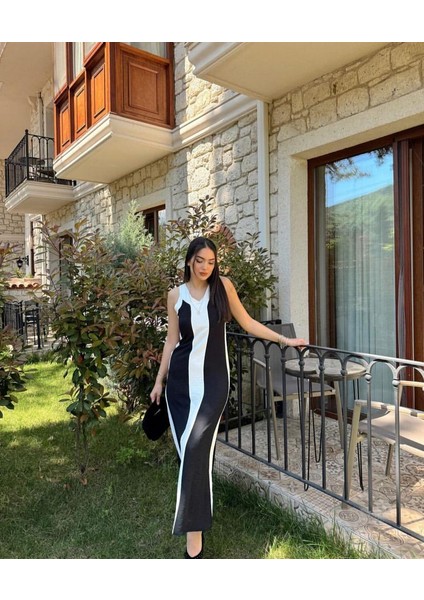 Kadın Kalın Askılı Şerit Detaylı Elbise fiyatları