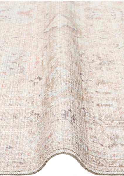 Grace GRC03 Beige Özel Dokuma Otantik Doku ve Renklere Sahip Vintage Desenli Makine Halısı fırsatları