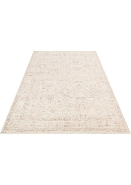 Grace GRC03 Beige Özel Dokuma Otantik Doku ve Renklere Sahip Vintage Desenli Makine Halısı indirimleri
