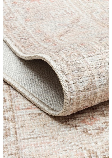 Grace GRC03 Beige Özel Dokuma Otantik Doku ve Renklere Sahip Vintage Desenli Makine Halısı