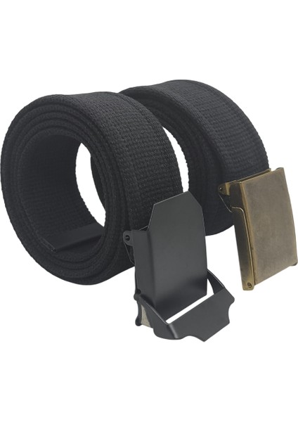 2 Adet Kemer Siyah Erkek Palaska Tarzı