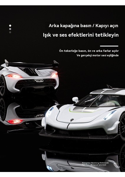 Koenigsegg Araba Süper Araba Çocuk Oyuncak Çocuk Alaşım Araba Modeli Koleksiyonu (Yurt Dışından) modelleri