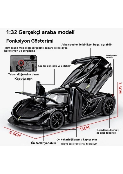 Koenigsegg Araba Süper Araba Çocuk Oyuncak Çocuk Alaşım Araba Modeli Koleksiyonu (Yurt Dışından) fırsatları