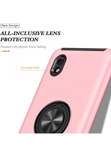 Samsung Galaxy A01 Core Kılıf Elit Yüzüklü Kapak - Pembe fırsatları