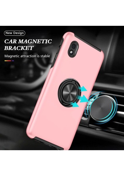 Samsung Galaxy A01 Core Kılıf Elit Yüzüklü Kapak - Pembe indirimleri