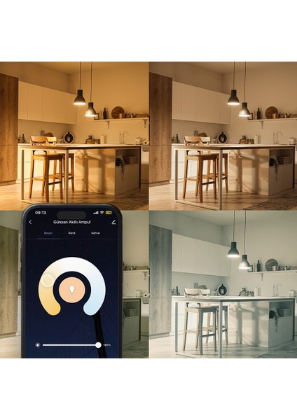 Akıllı Wifi LED Ampul Beyaz Işık Tuya ve Smart Life Uygulama Destekli (9W 2700K-6500K Ayarlanabilir) fırsatları
