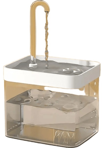 Ultra Şerif Kedi Su Çeşme Filtresi Akıllı Otomatik Evcil Köpek Su Dispenserburnout Önleme Pompası1.5l Geri Dönüş Filtrin Renk: Pet Malzeme Beyaz/boyut: USB Fiş (Yurt Dışından)