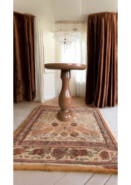 Doğal Ahşap Sehpa – Tekli Mantar Yan Sehpa, Kahverengi