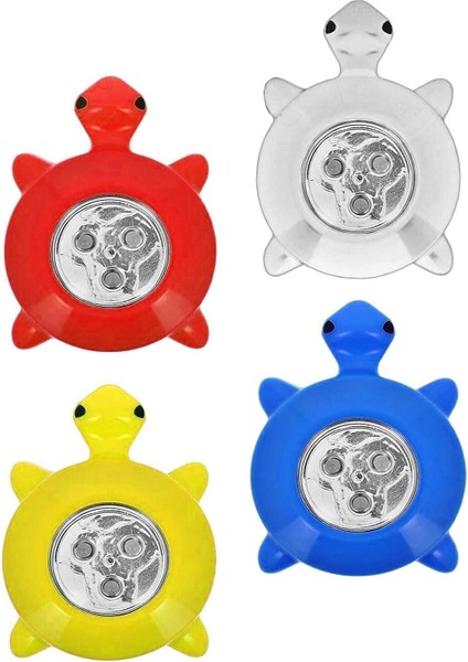 4'lü Renkli Dokunmatik Kaplumbağa LED Gece Lambası Seti