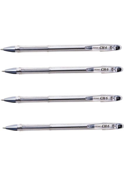 Tükenmez Ch6 Siyah 0.7 mm ( Dört Adet )
