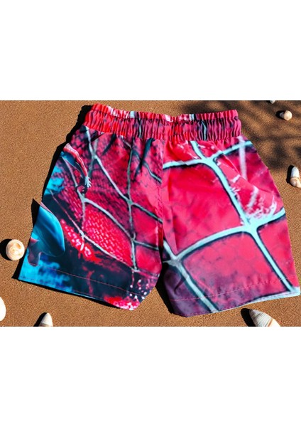 Erkek Çocuk Karakter Baskılı Bağcıklı Içi Ağ Fileli Deniz ve Havuz Şortu fiyatları