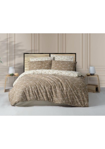 Çarşafı Lastikli Tek Kişilik Nevresim Takımı-Mia Vizon