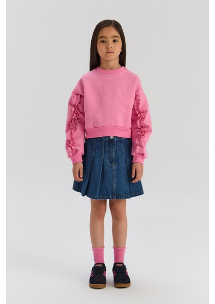 Bg Store Kız Çocuk Pembe Sweatshirt