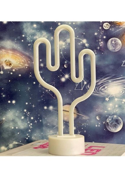 Yeşil Kaktüs Neon LED Gece Lambası, Şık ve Dekoratif Aydınlatma Seçeneği fiyatları