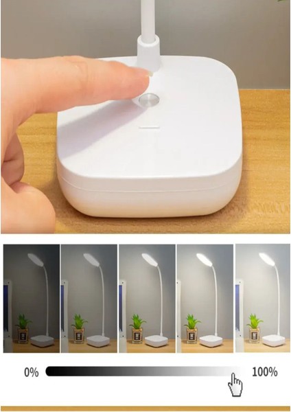 3 Renk Dokunmatik Kablosuz Masa Lambası, LED Okuma Işığı, Dimmer Ayarlı Wb-01 fırsatları