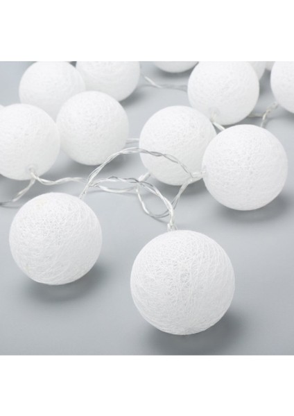 Yeşil Renkli 10'lu Pilli Işık Zinciri Hasır Toplar, Dekoratif ve Şık Aydınlatma Seti indirimleri