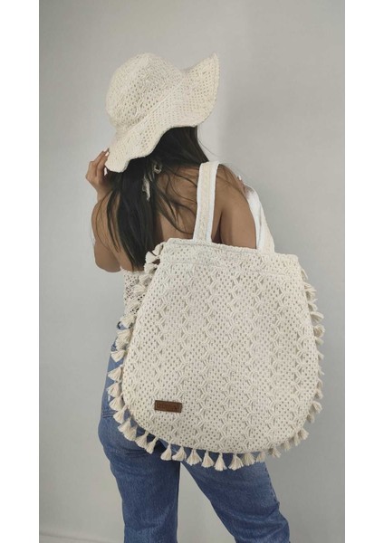 Keten Örme Kadın Omuz Çantası, Bej Renk, Şık ve Hafif Tasarım fiyatları