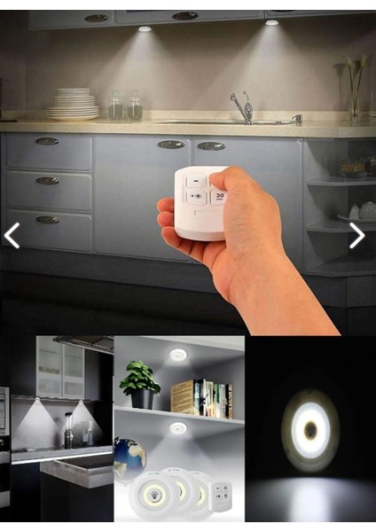 Uzaktan Kumandalı, Zaman Ayarlı, Pratik 3'lü Spot Lamba Beyaz