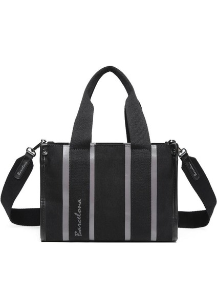 Şık ve Hafif Kanvas Kadın Omuz Çantası, Siyah Renk Seçeneğiyle Tarzınızı Tamamlar