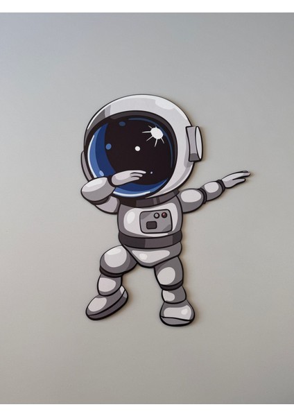 Renkli Ahşap Astronot Çocuk Odası Gece Lambası 25X33 cm fiyatları