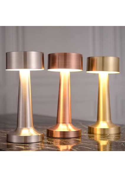 Şarjlı Dokunmatik Masa ve Gece Lambası, Dimmer ve Enerji Tasarruflu LED Işık