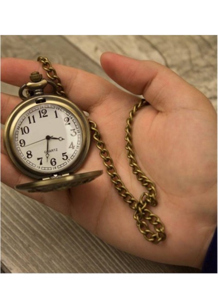 Krem Renkli Osmanlı Arma Kabartmalı Quartz Köstekli Saat fırsatları