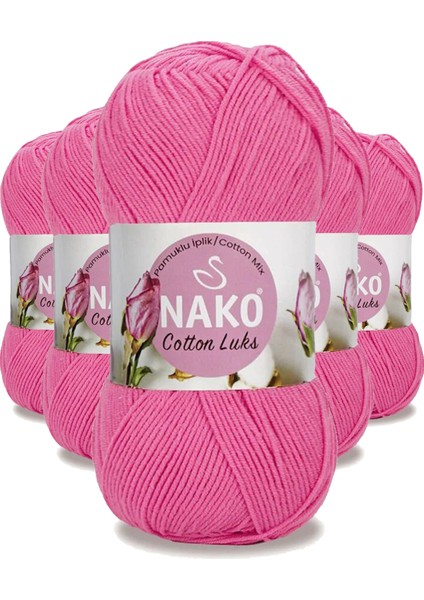 5 Adet Cotton Lüks Yelek Tunik Kazak Bluz Hırka Ipi Yünü Koyu Pembe 97550