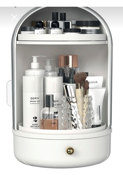 Beyaz 360 Derece Makyaj Organizer, Şık ve Pratiktir fiyatları