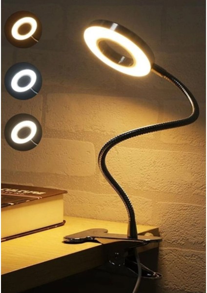 Beyaz 20 LED Kablolu Masa Çalışma ve Okuma Lambası, Şık ve Kullanışlı Aydınlatma Sağlar fiyatları