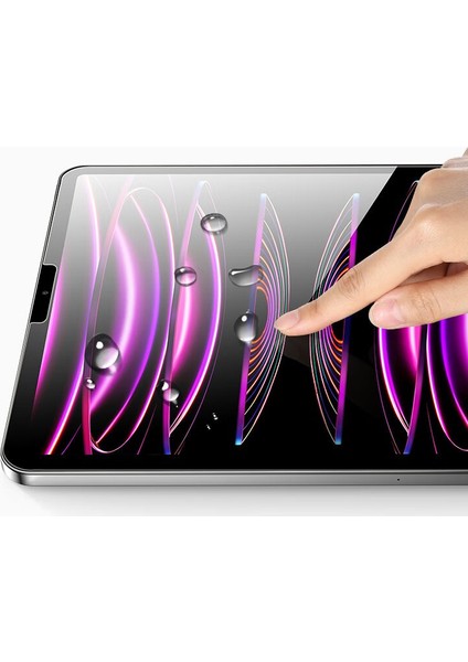iPad Pro 11 (2024) Optix Exofit Applicator Hd Kolay Takma Apartlı Parmak Izi /toz Tutmaz Tablet Cam Ekran Koruyucu - Şeffaf
