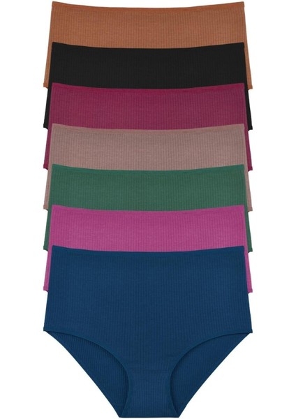 Kadın Fitilli Yüksek Bel 7li Külot Set - KTS3080