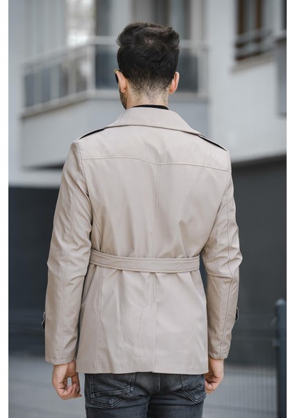 Lusaka Su Itici Slim Fit Kemer Detaylı Trençkot