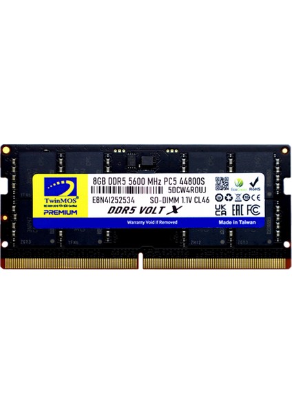 Ddr5 8gb 5600MHZ CL46 Notebook Ram (TMD58GB5600S46)