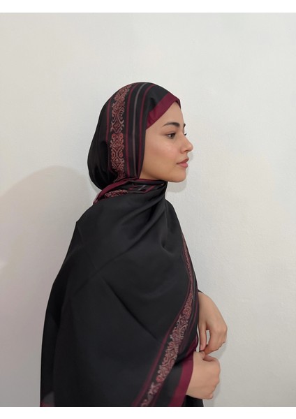 Etnik Düz Siyah Fuşya Renk Şal fırsatları