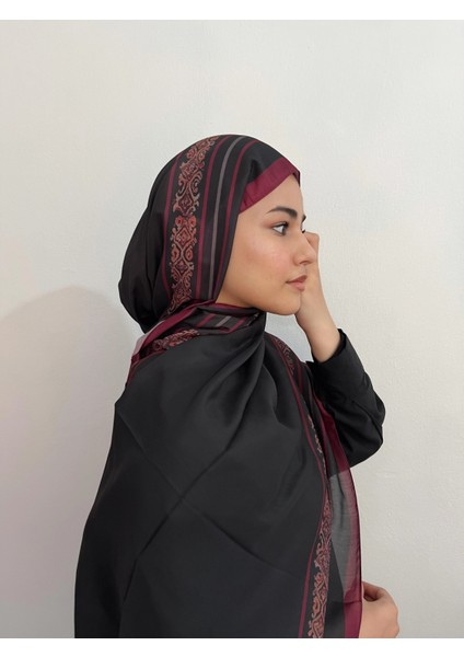 Etnik Düz Siyah Fuşya Renk Şal indirimleri